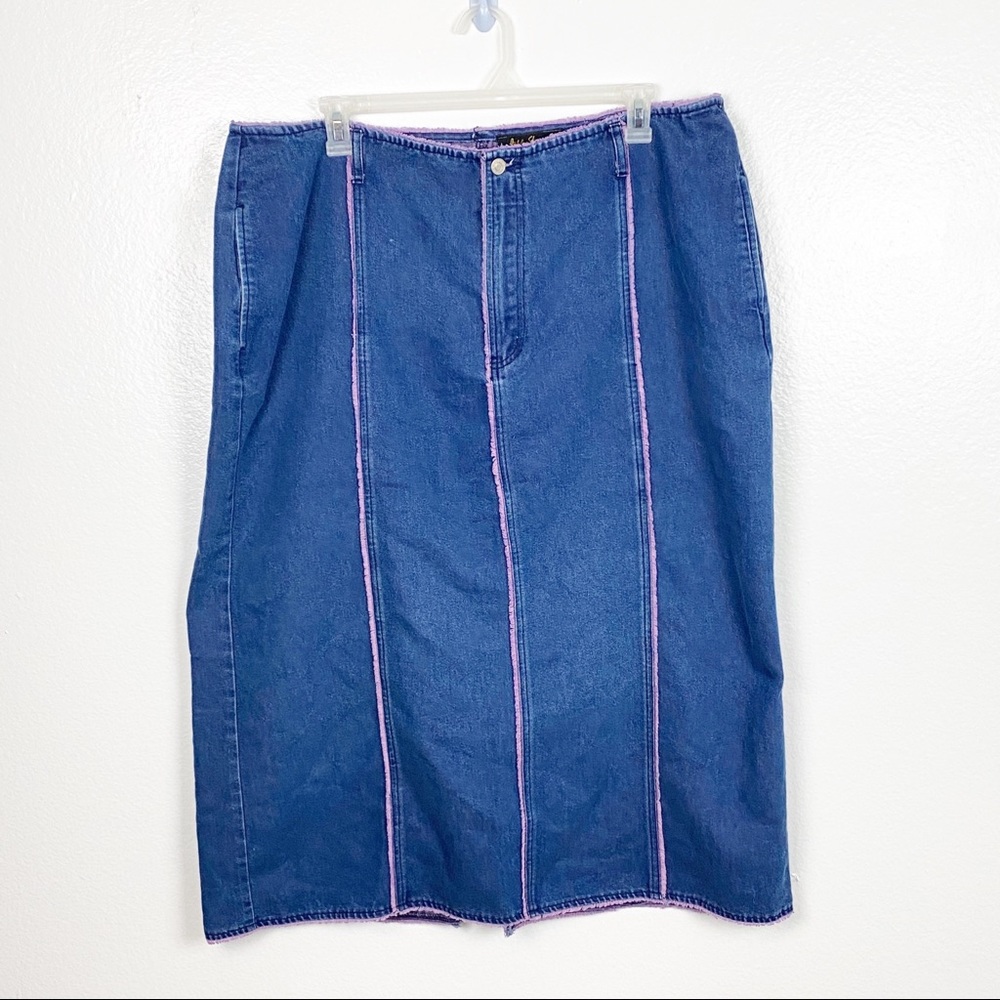 Ashley Stewart Blue Jean Long Skirt
